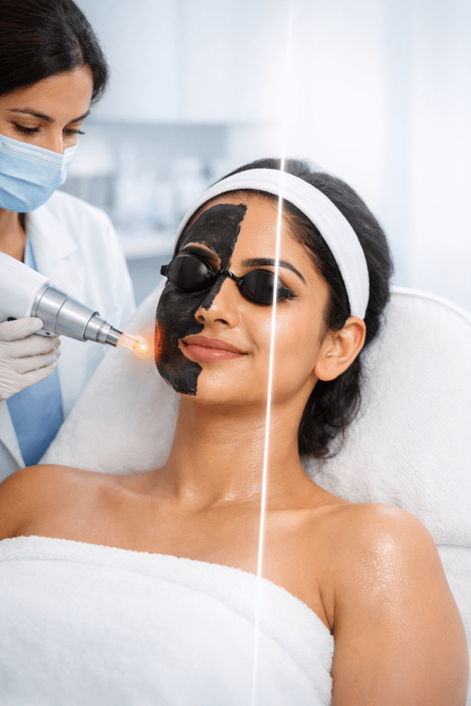 Carbon Laser Facial in Skin Clinic